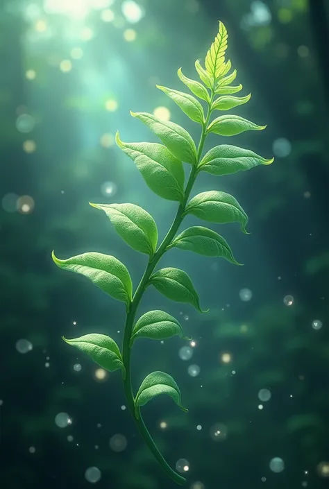 A floating fern with a heart-shape leaves of a lily