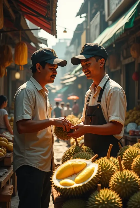 Make condition buyer and seller durian in the traditional market