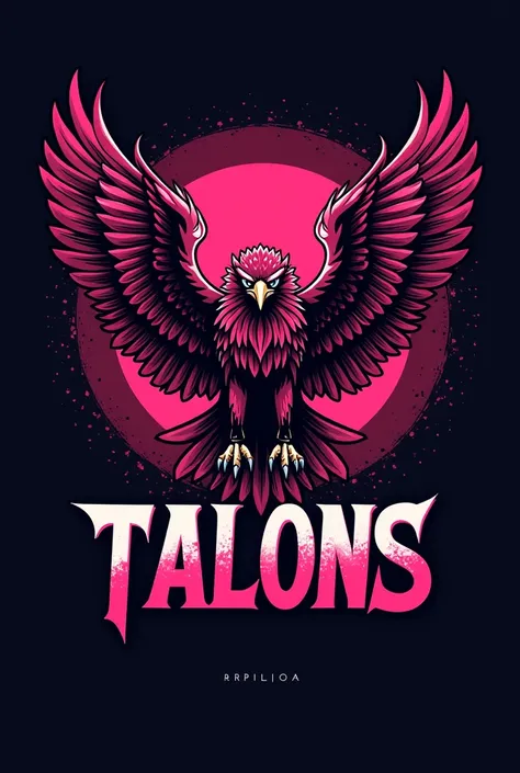 Enhance the logo “PINK FALCONS” by writing a name on it and make it braver