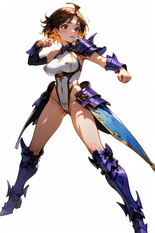 ((((gstring thong)))), ((gigantic breasts)), (transparent erect nipples), (((transparent transparent transparent white orange leotard bikini fantasy warrior armor))), (((bare shoulder,))), ((slender:1.2)), (gigantic hips), (gigantic buttocks), ((())), ((((...