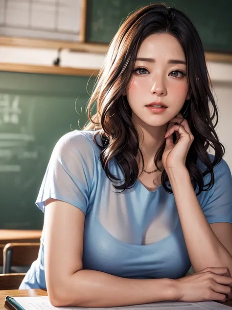  Korean Female teacher  , I&#39;M  , (おteethを突き出して:1.1), (I was impressed by an older man :1.5), (A wedding dress made of thin tulle material that strokes a man's crotch  :1.1),
(((masterpiece))), ((  best quality)), (( 複雑な Details)), ((  Ultra Realistic R...