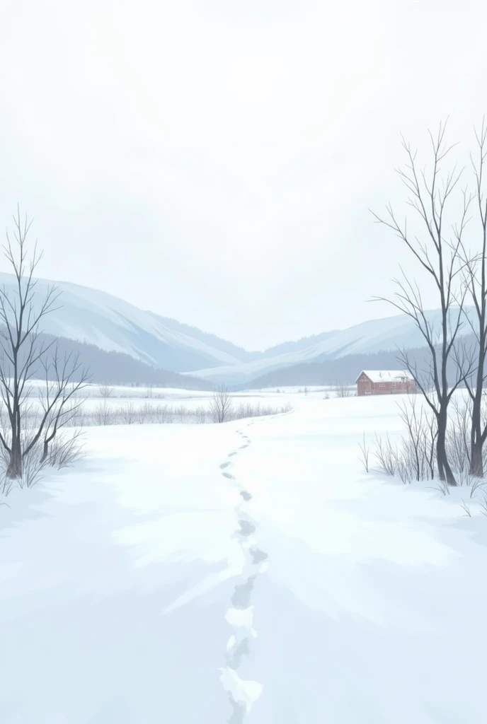 kind of realistic winter background but still easy to trace for s not too many details