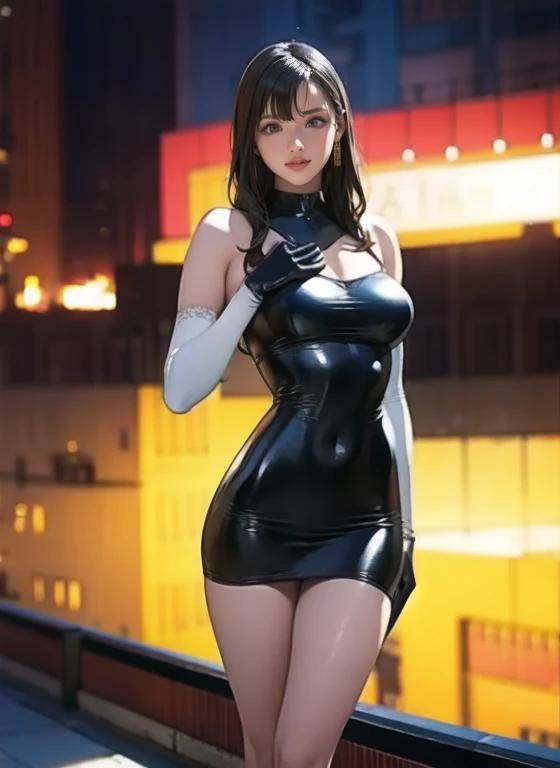  beautiful adult women look like movie steals, Age 30,  alone, Frank, 最  high quality ,  high quality ,  high detail, 4K,  8k resolution, Bodycon Dress, iridescent latex  ,  skirt  ,  see through, skintight,  earrings, Chest,  platform heels  , Fleet has v...