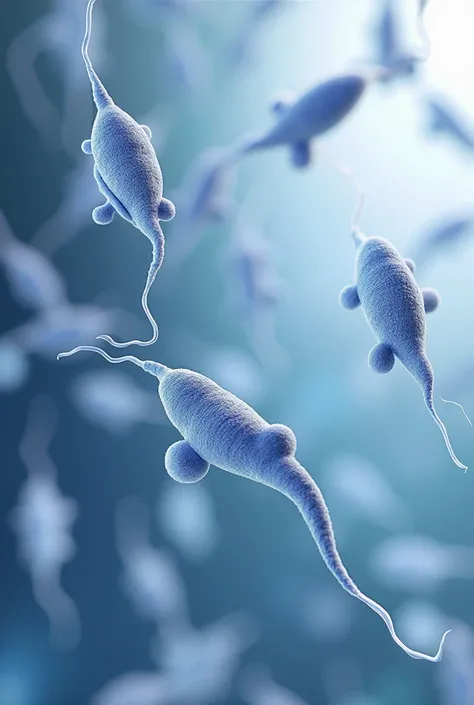 Create an image of sperm cells, 3d, animation, Ultra HD, 4K.