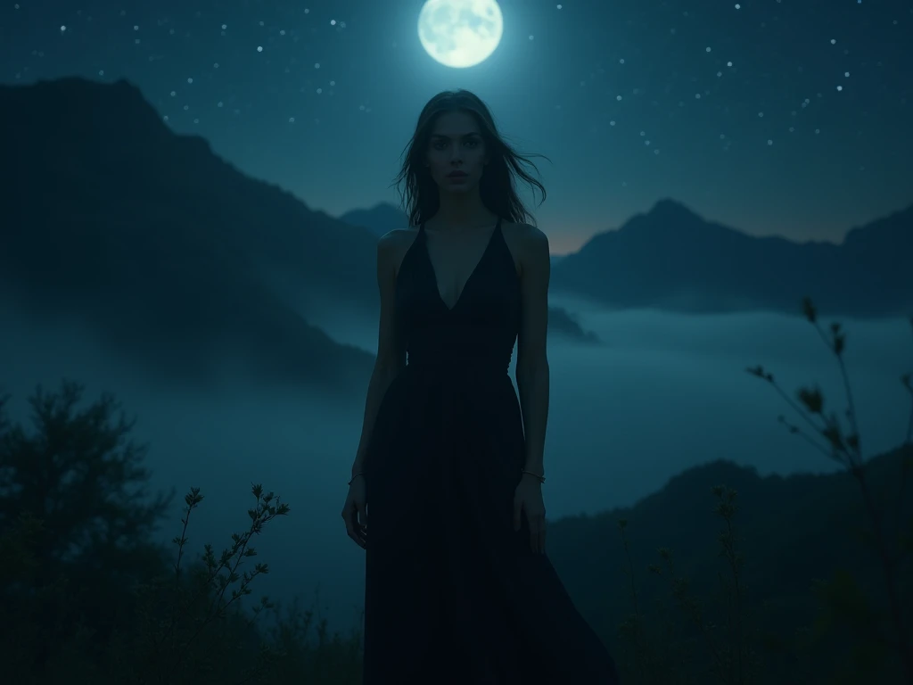 Woman and night 