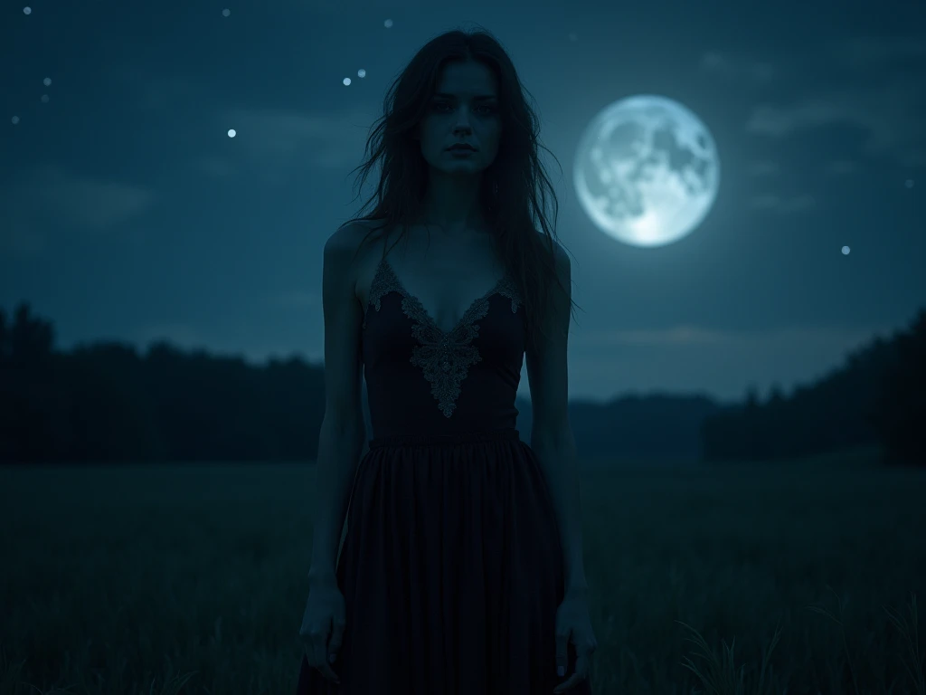 Woman and night 