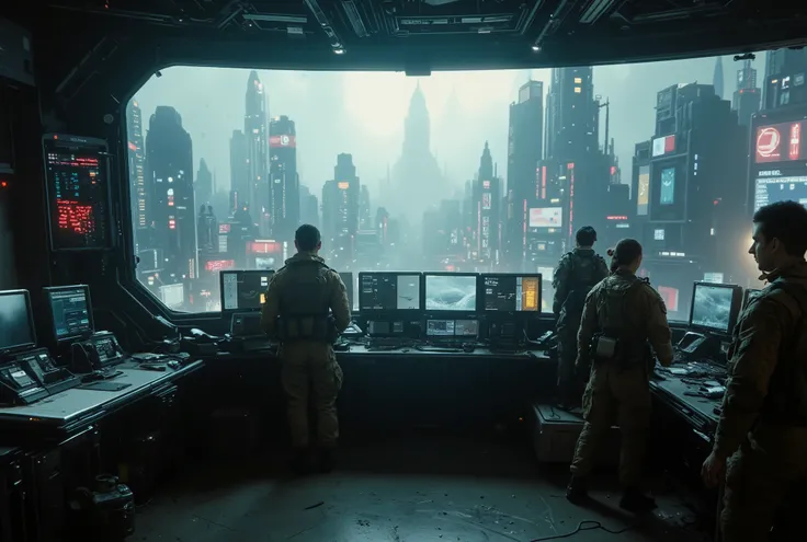  Pacific Rim , Monster Invasion Warning ,  Earth Defense Force Mobilization ,  Future Technology,  photorealistic style ,  Photographed with Fujifilm X-T20 and 35mm Lens,  Bright Emergency Light ,  Military Base Atmosphere .