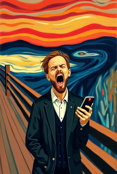 Reimagine Edvard Munch’s The Scream, but this time the figure isn’t screaming out of existential dread or fear of the unknown. Instead, they’re holding a phone, looking at their screen in absolute panic because of an overload of unread emails, endless soci...