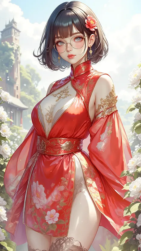 Masterpiece, highest quality, super detailed, 16k, retina, fantasy poster, fantasy background, digital artwork, professional lighting, anatomically correct, perfect body details, (1 woman, full body, five fingers, correct number of fingers and arms, beauti...