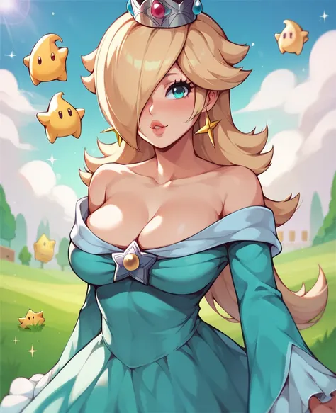 Princess Rosalina as a pornstar, super Mario Bros, Princess Rosalina, pornstar, busty pornstar 