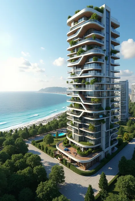 3500 apartments residential area Marine drive project architecture from a coastal area 