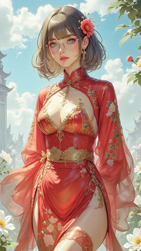 Masterpiece, highest quality, super detailed, 16k, retina, fantasy poster, fantasy background, digital artwork, professional lighting, anatomically correct, perfect body details, (1 woman, full body, five fingers, correct number of fingers and arms, beauti...