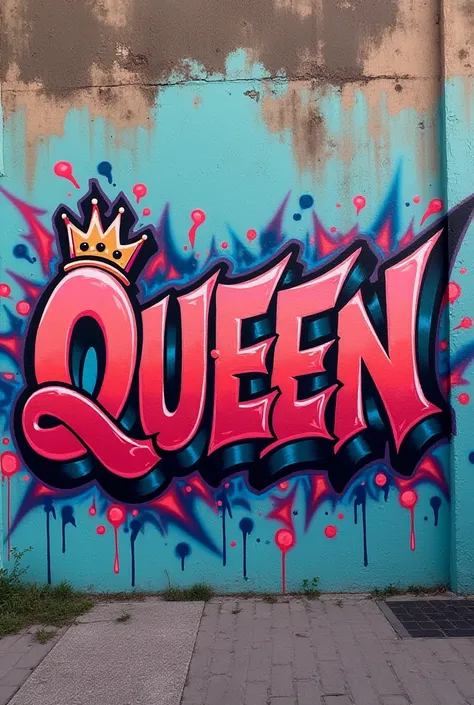 Graffiti with the words Queen 