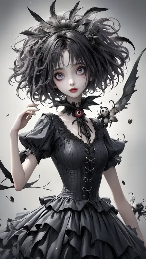 Tim Burton style 、 very realistic 、