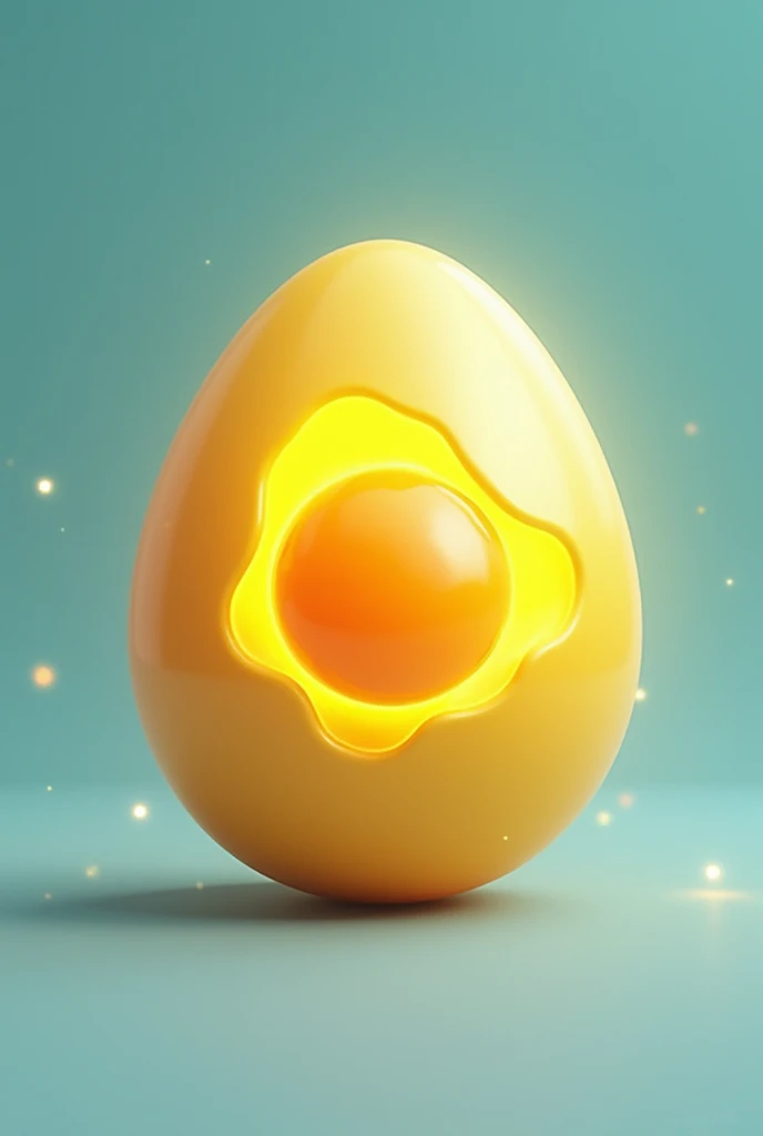 make a logo of an egg with yellow agema