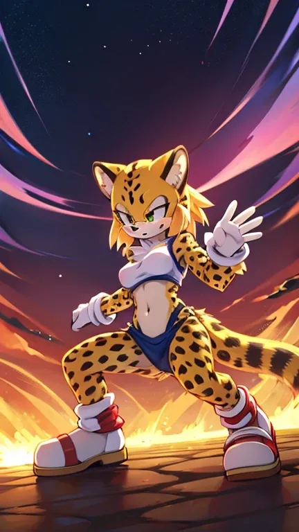 Female animal furry toran cheetah 🐆 sonic battle style 