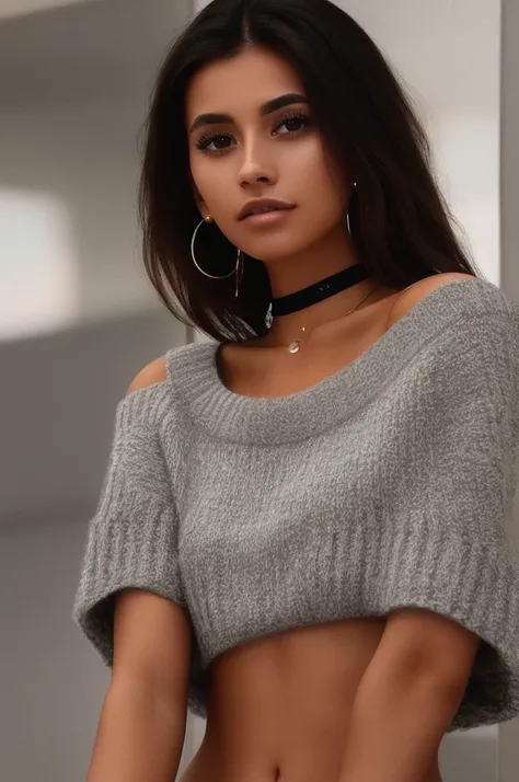 photo of beautiful young (cr1styren:0.99), a woman, (sweater off-shoulders:1.2), (choker), in a department store, natural light, (masterpiece:1.2) (photorealistic:1.2) (best quality) (detailed skin:1.2) (intricate details) (8k) (HDR) (cinematic lighting) (...