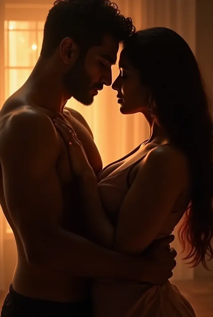 Young husband, voluptuous wife, indian, beautiful woman, bikini, lingerie, saree, kissing husband, desi, hugging, lip kiss