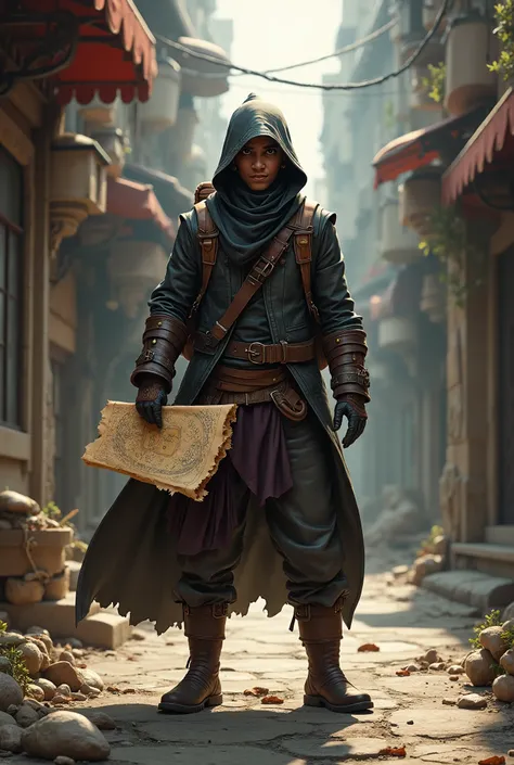 Zayd , Protagonist, a charming and resourceful thief.
Personality:
Witty, street-smart, and a risk-taker. follows an ancient map to locate the Cave of Wonders.