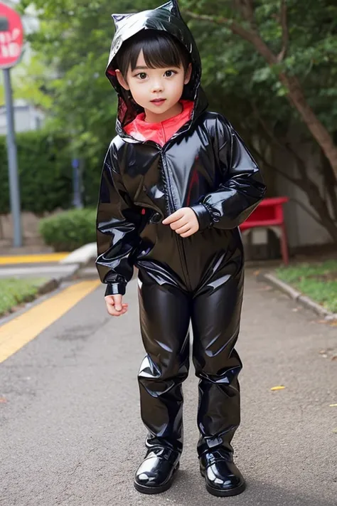 Actual photo　 Kindergarten Mother　 maid clothes　Cafe　 rubber suit　 enamel scorpion costume　Raincoat