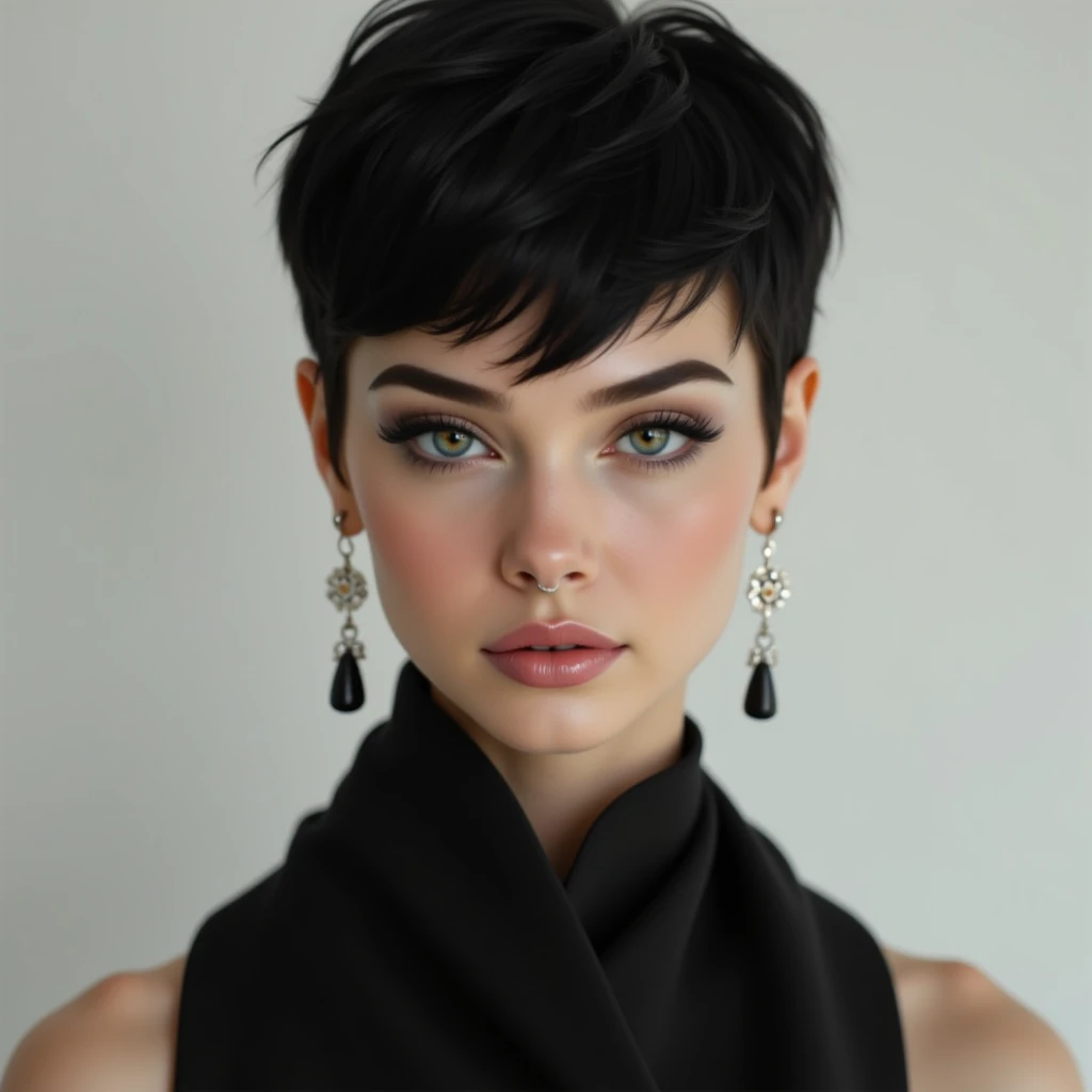 woman with short hair, photo for music cover