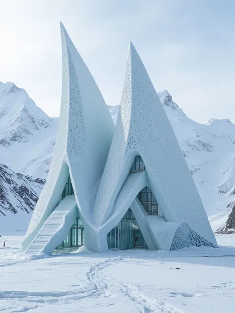 Franck Wright EXTERIOR opera in ANTARTICA made of ice