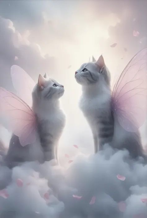 Cats with butterfly wings 