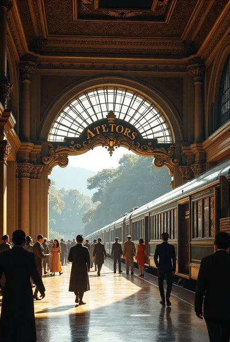 Old luxury train station ,  the word MIRACLE - ECUADOR clearly spelled on the sign 