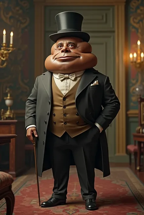 Create a gentleman with the appearance of a poop