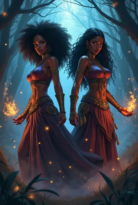 two witch huntress anmie woman african