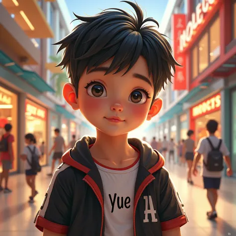 (masterpiece, top quality, best quality, official art, beautiful and aesthetic:1.2), boy, handsome, perfect detailed face, a boy in sporty clothes, warm tones, highest quality art, (perfect face), shiny skin, HDR, detailed surroundings, inside a shopping m...