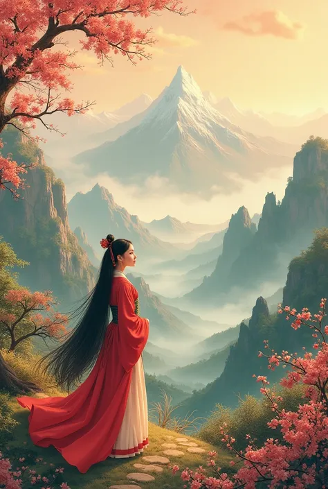 I want you to make a background of Mulan's drawing for me to put my personal data