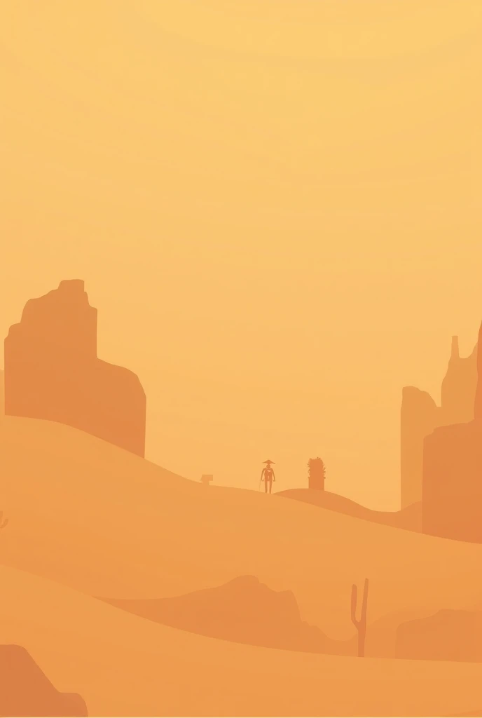 A minimalist picture of the desert in orange tone