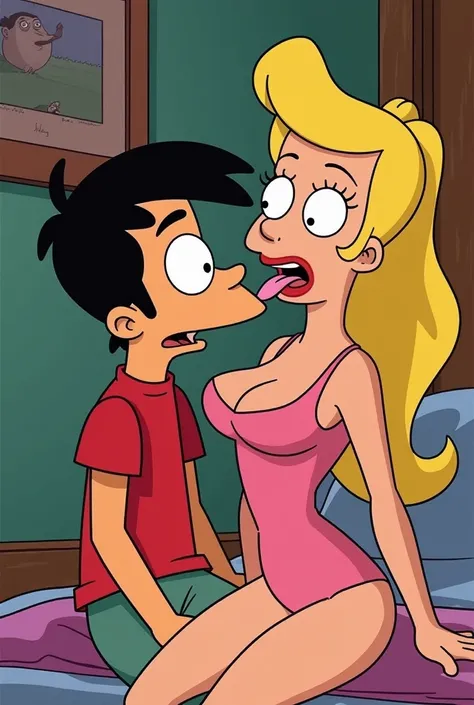 Timmy Turner from the Fairly Odd Parents licking Veronica’s vagina