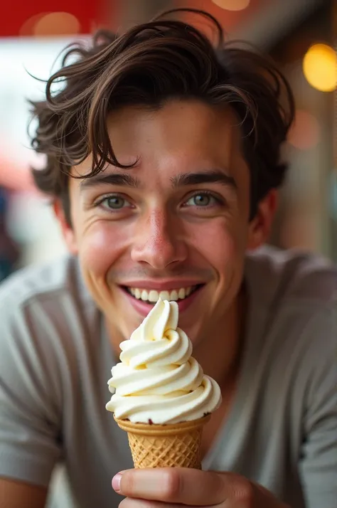 Tom Holland eating ice cream 