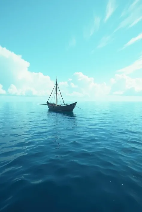 a boat in a remote ocean