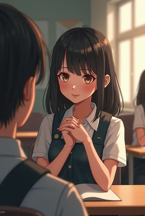 A girl crushing on her classmates 