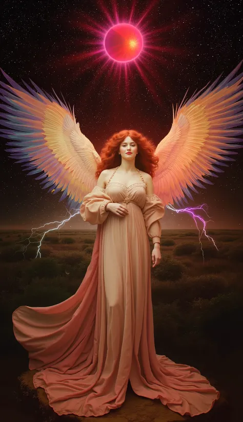 (best quality, 128k,highres,masterpiece:1.2),ultra-detailed,(realistic,photorealistic,photo-realistic:1.37), ((masterpiece)) ((photography)) ((Highest quality)) Art style of William-Adolphe Bouguereau, a radiant fallen dark angel depicted in full-body view...