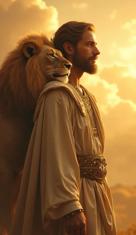 Highly detailed, ultra-realistic, 32k resolution, cinematic lighting, finely textured, intricate details, atmospheric depth, photo-realistic masterpiece, professional-grade composition.
A serene and inspiring depiction of Jesus standing in a golden celesti...