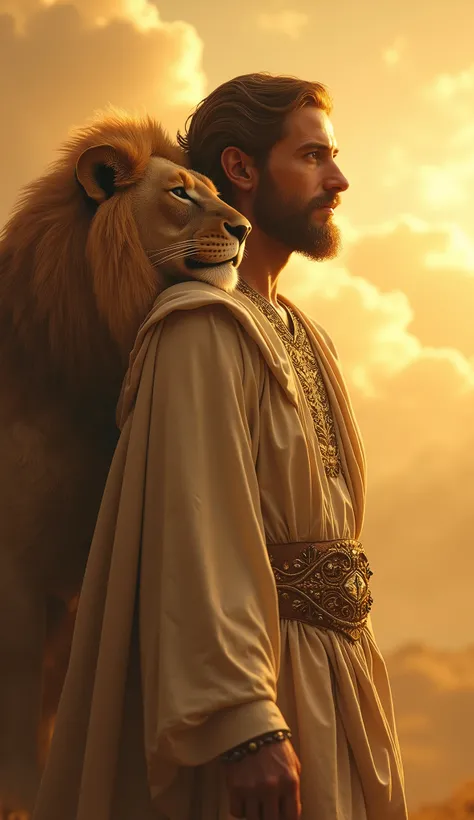 Highly detailed, ultra-realistic, 32k resolution, cinematic lighting, finely textured, intricate details, atmospheric depth, photo-realistic masterpiece, professional-grade composition.
A serene and inspiring depiction of Jesus standing in a golden celesti...
