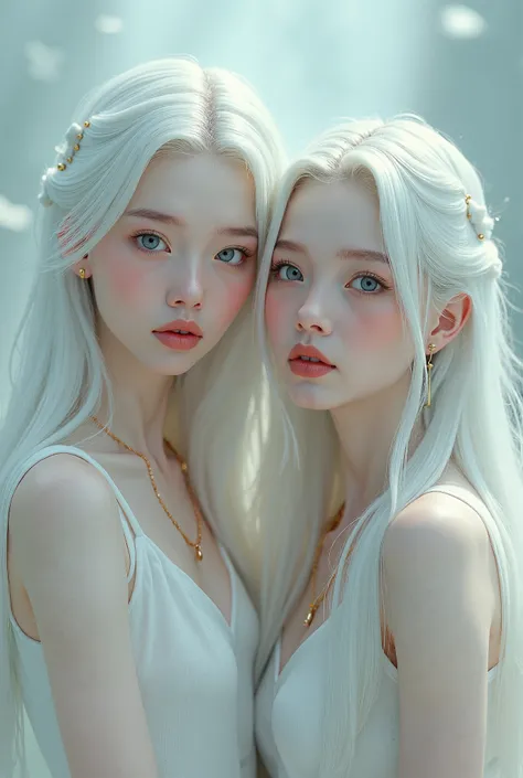 Pretty white-haired girls 