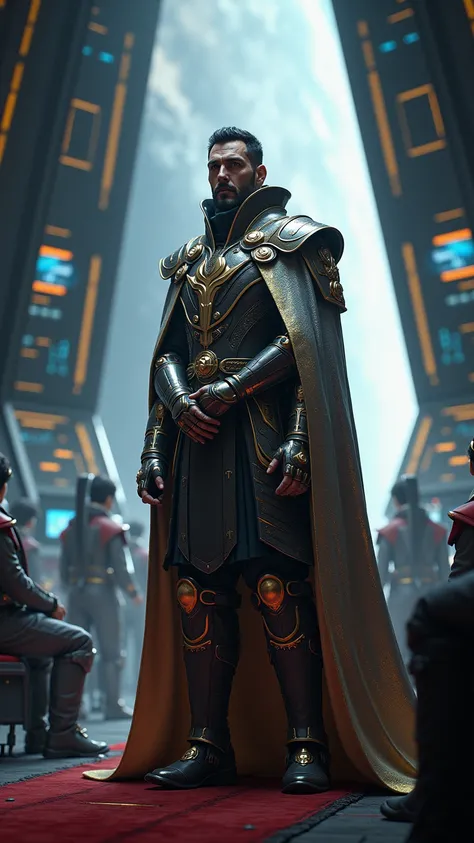 Fatih Sultan Mehmet as a futuristic galactic emperor