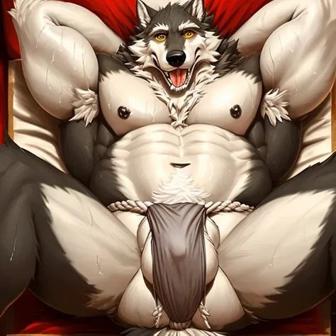 Male wolf all over his body sweating cum realistic smile blush  ahegao see through big lump in the crotch fundoshi night (chaqueta de negocios, white,atar,fundoshi,)