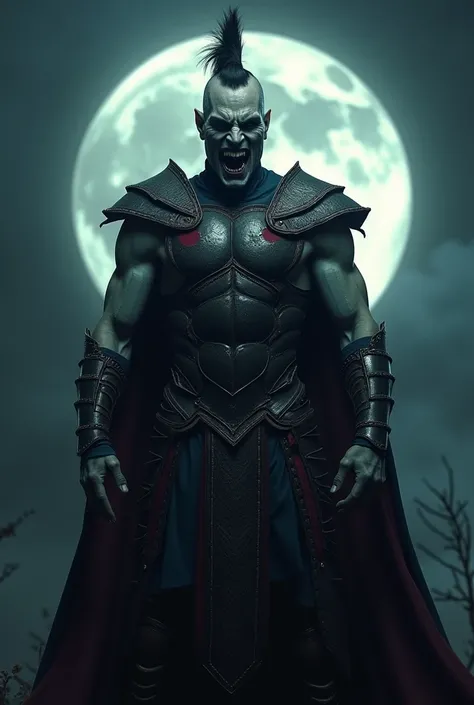 Vampire warrior wearing Spartan armor,  SHOWING TEETH , Pointy bat teeth,  Ultra-detailed, night,  High quality,  8k quality,  very detailed face, Cinematic