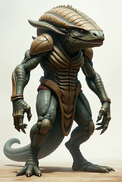 more robust reptilian style alien with something that looks like a shell. That the image has no background 
