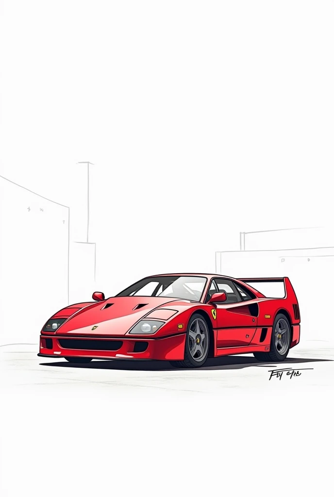 Ferrari f40 coloring page