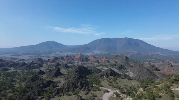 Orange desert and very sunny