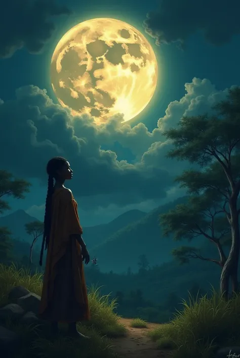 From that day on, Olokun would often look up at the moon and talk to Mawu, who would smile and nod in response. The villagers believed that during the full moon, Mawu's light would shine brightest, guiding and protecting those who sought her help.