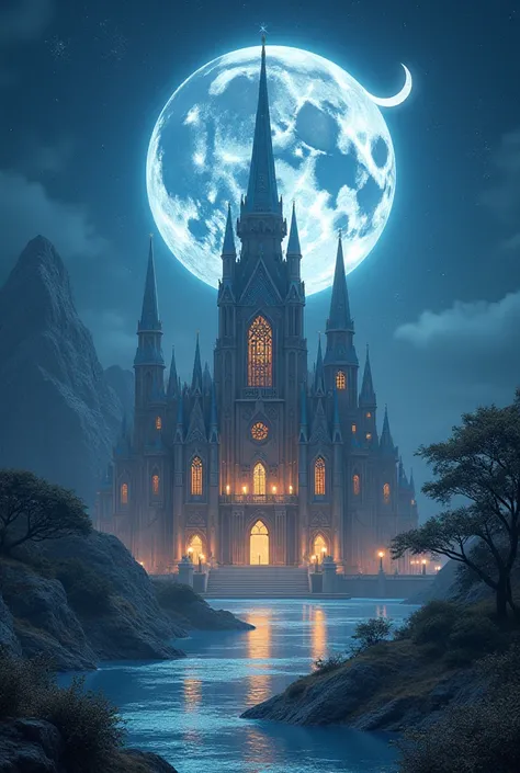  I want an ancient fantasy kingdom inspired by the moon, May it be beautiful