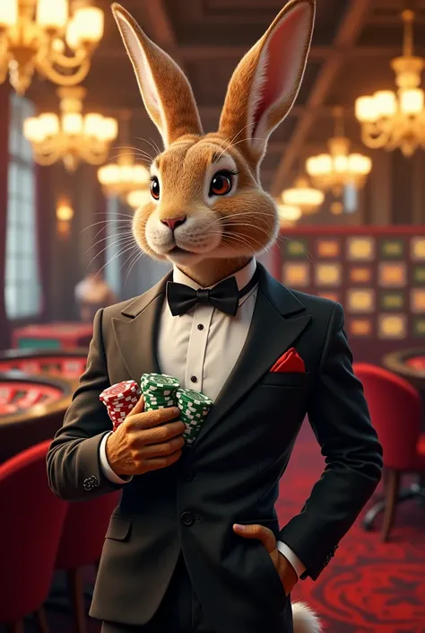 Generate a hare that won in a casino 